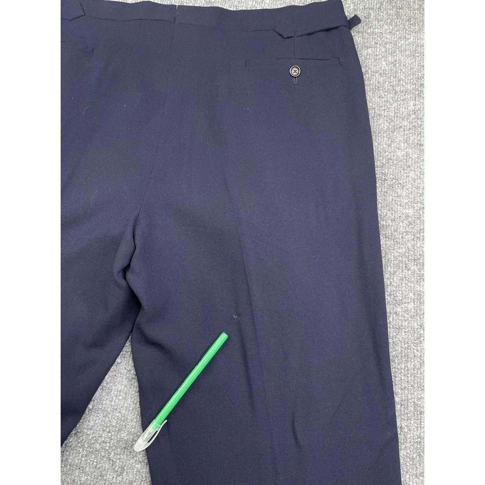 Ralph Lauren Purple Label Dress Pants Mens‎ 38 Navy Blue Wool Pleated Cuffed